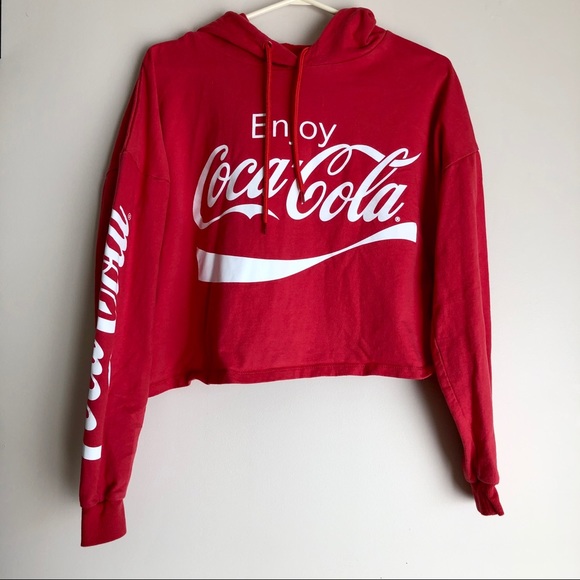 Cropped Classic Coca~Cola Hoodie NWOT - Picture 5 of 14